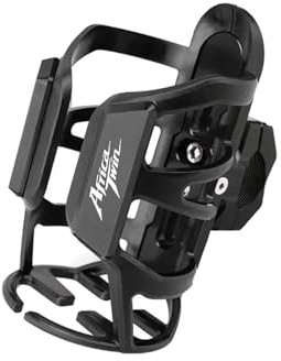 XIAOCE Porte-gobelet CNC pour Honda Africa Twin CRF CFR1100 CRF1000L XRV750 XRV 750, Accessoires de Moto(Noir)