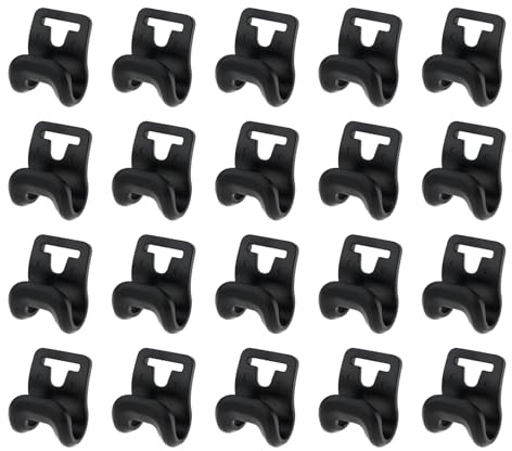 SG Store 20Pcs Tent Pole Clips Tent Hooks 9.5x12x7mm for Camping Picnic Mat Fixed