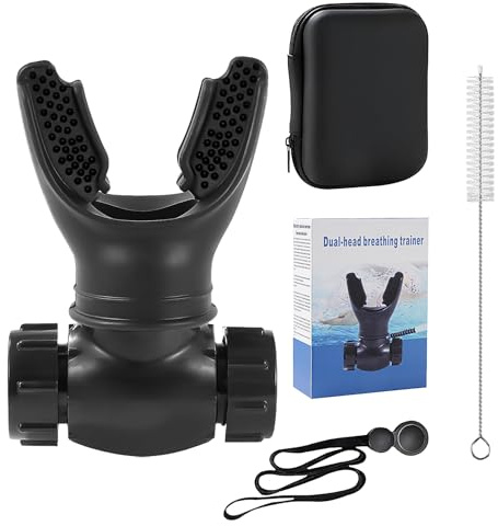 MENUY Dispositivo de Ejercicios de RespiracióN, Entrenador Respiratorio, Tonificador Muscular con Ajustes Variables, ExtraíBle para una Fácil Limpieza (Negro)