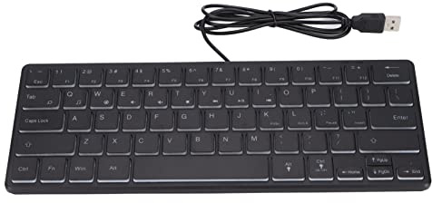 KIMISS Teclado RGB para Juegos por Cable, 64 Teclas, Mini RGB, 3 Retroiluminación, Accesorios para Ordenador Portátil, Teclado para Juegos, Intercambiable en Caliente, 99 Teclas