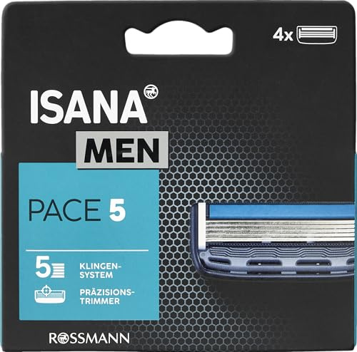 ISANA MEN Pace 5 Rasierklingen, 4 Ersatzklingen