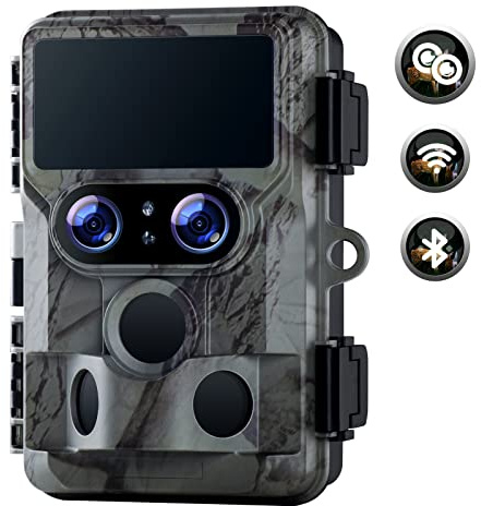 VOOPEAK 4K Trail Camera with WiFi Starlight Night Vision Dual Lens