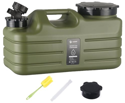 Starnearby Bidon Eau avec Robinet, 5L-20L Réservoir Eau Potable, Jerrican Alimentaire en HDPE, Conteneur d'eau sans BPA, Anti-Fuite pour Camping, Randonnée, Barbecue, Pêche