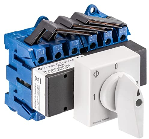 Kraus & Naimer KG32A K900 VE2 Umschalter 3-polig 90° mit Stellung 1-0 - 2 Schnappbefestigung Lastschalter