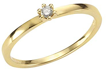 Orolino Damen Ring 750/- Gold Glänzend Brillant gelb 0,05ct. 067370078-2