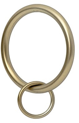 Ivilon Drapery Eyelet Curtain Rings - 1.7 Ring Loop for Hook Pins, Set of 14 - Warm Gold
