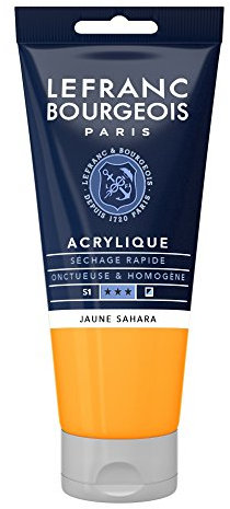 Lefranc Bourgeois Acrílico, Amarillo Sahara, 80ml Tube