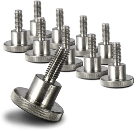 PROTECH 10 Stück Rändelschrauben M5x10 Edelstahl A1 VA Rostfrei hohe Form Daumenschrauben Rändel Schraube DIN 464