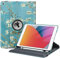 Fintie Hülle für iPad 10.2 Zoll 9.Generation / 8. Gen / 7. Gen (Modell 2021/2020/2019) mit Pencil Halter - 360 Grad Rotierend Stand Schutzhülle Cover mit Auto Schlaf/Wach Funktion, Mandelblüten