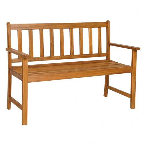 Garden Mile Traditional 2 Seater Wooden Garden Bench Weather Resistant