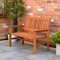 Garden Mile Traditional Wooden Garden Bench - Weather Resistant 2-Seater 1.2m Wooden Garden Furniture - Solid Hardwood Construction Indoor & Outdoor 2 seater garden furniture Easy Assemble
