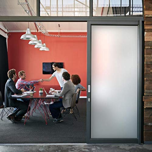 Dimexact Pellicola Autoadesiva Satinata per Vetri per Proteggere la Privacy, Adesivo Finestra, Bianco, Larghezza 1,52 m, in Rotolo