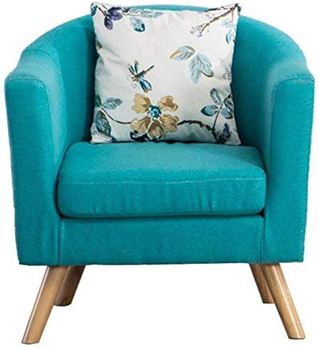 TGTGH Campingstühle, Gartenliegen, Klappstuhl, Leinenstoff, Wannensessel, Sessel, Vintage-Stil, für Schlafzimmer, Esszimmer, Wohnzimmer, Lounge, Büro (58,5 x 65 x 70,5 cm) (Farbe: Blau), 01