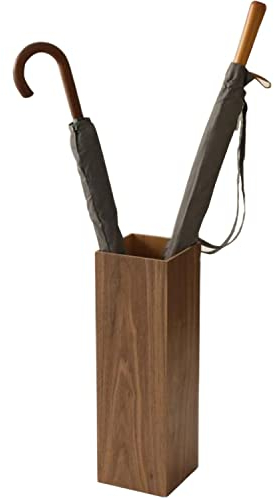 zaizai Porte-Parapluie, Porte-Parapluie en Bois, Porte-Parapluie en Bois Économise De l'espace, avec Bac D'égouttement, Convient pour Porte D'entrée/Couloir D'entrée, Noyer