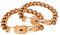Rose Gold Plated Square & Heart Lock Bangle Bracelets for Couples, Matching Cuban Chain Bracelet Set for Boyfriend and Girlfriend Y853 (rose gold)