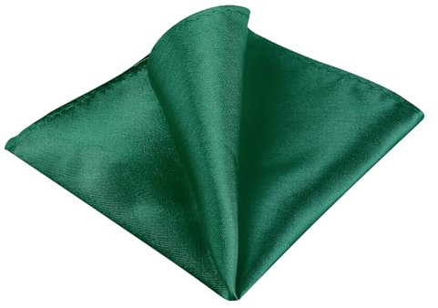 Allegra K Mouchoirs de poche pour hommes de couleur unie pour la fête de mariage Vert foncé Taille unique