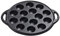 Yardwe 1PC Cast Iron Stuffed Pancake Pan Aebleskiver Pan for Danish Stuffed Pancake Balls (15 Holes Black)