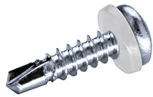 GOEBEL® - 500 x Bohrschrauben Linsenkopf mit PA Scheibe (Ø x L) 4,2 x 16,0 mm Edelstahl A2 (V2A) DIN7504SQ Werksnorm Linsenkopf Innenvierkant - Selbstbohrende Schrauben