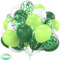 Grüne und weiße Ballons Set - 60 Stück Party Ballons - Grüne Konfetti für Kindergeburtstag Party - Starke Latex-Ballon-Pack für Baby-Dusche, Dschungel-Party Dekoration 12 Zoll Ballons