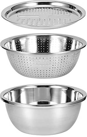 Multiusos Rallador de Queso con Contenedor, Cuenco de Acero Inoxidable Puede Ahorrar Tiempo y Esfuerzo al Preparar Los Ingredientes