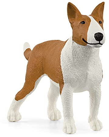 SCHLEICH Farm World | Bullterrier 13966 Bauernhof Spielfigur | detailgetreue Tierfiguren | tolles Geschenk für Jungen und Mädchen | Bauernhof Spielzeug ab 3 Jahre | 8 x 2 x 5 cm