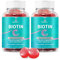 Biotin Hair Growth Vitamin Supplement Gummies with 5000mcg for Women or Men | Added Essential Multivitamins Support Skin Collagen & Nails | Vegan Friendly | Strawberry Flavour (120 Count) - 2 Bottles