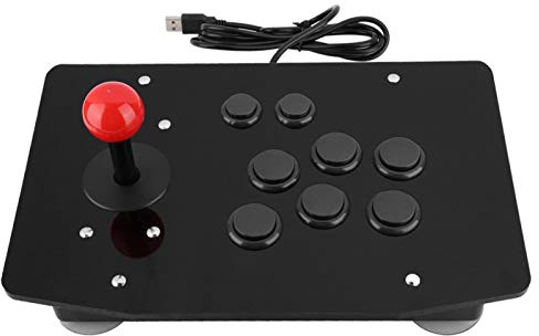 Rocker Arcade Controller, Street Fighter Arcade Machine USB Arcade Game Controller Arcade Rocker Game Joystick 8 Tasten Game Handle Controller (schwarz)