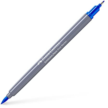 Faber-Castell Creative Studio Goldfaber Aqua Dual Marker, phthalo Blue, Single Marker, für Kunst, Handwerk, Zeichnen, Skizzieren, Zuhause, Schule, Universität, Ausmalen