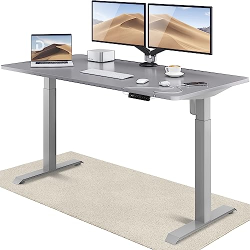 Desktronic Homeone Höhenverstellbarer Schreibtisch 160 × 80 cm – Elektrischer Schreibtisch Mit Zwei Elektrischen Motoren, Touchscreen-Steuerung Und Integrierten USB-a- Und USB-c-ladeanschlüssen