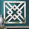 QMDECOR Silberne verspiegelte Wanddekoration, 40,6 x 40,6 cm, dekorativer Spiegel, modern, modisch, DIY-Wandspiegel, X-Design, wunderschöner glamouröser Akzent, Dekorspiegel, Vintage-Dekor, schicker