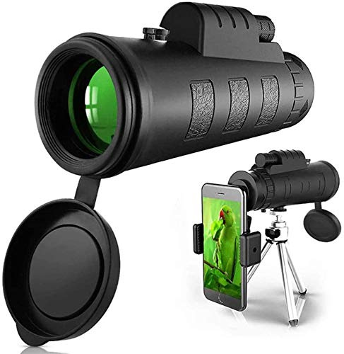 WANWEN Hochleistungs-Teleskop, HD-Monokular-Teleskop, 40 x 60-Zoom optisch mit Stativ und Halter, Spektiv mit Bak4-Prisma für Erwachsene, Männer, Vogelbeobachtung, Little Surprise