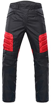 Moto Veste Pantalon en Cuir Imperméable Vitesse Racing Moto Vestes Coupe-Vent Motocross Moto Veste Costume DK-02 Rouge Pantalon M