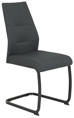 Wohnorama Schwingstuhl 1 Stück Webstoff Anthrazit Vierkant schwarz