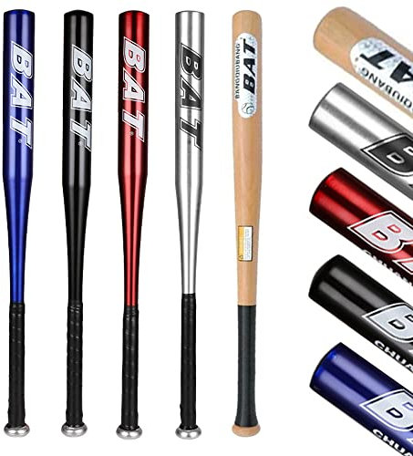 Bate de béisbol de Aluminio – 71,12cm - Bate de béisbol, Entrenamiento con Peso y Juegos de Pelota - Diseño clásico (Gris)