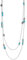Bulinlin Damen Lange Perlen Kette Statement Halskette mit Silber Anhänger Modeschmuck Kette Geschenk für Frauen(Turquoise)