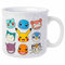 Silver Buffalo Pokemon Bulbasaur, Squirtle, Slowpoke, Snorlax, Pikachu, Piplup, Haunter, Charmander und Meowth Camper Tasse, 590 ml