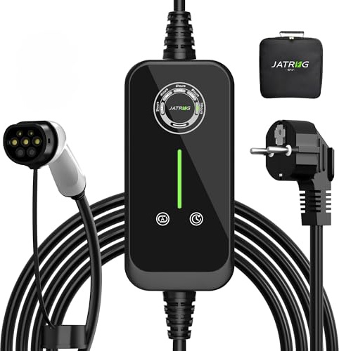 JATRHG EV Chargeur 20M 3.6KW-1.5KW 16A|13A|10A|8A Type 2 Station de Charge Voiture Electrique Portable Courant Commutable Voiture Electrique Chargeur Rapide monophase