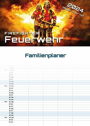 FIREFIGHTER - Retter in der Not - Feuerwehr - 2024 - Kalender DIN A3 (Familien-/Terminplaner): Der Wandkalender mit den faszinierenden Feuerwehr-Motiven!
