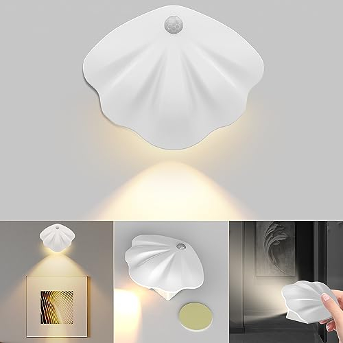 Rouclo Applique Murale Intérieur Rechargeable avec Detecteur de Mouvement,Luminaire Lampe Murale LED Sans Fil, Applique Murale Magnétique Pour Couloir, Escalier,Grenier ou sous-sol (1pc)