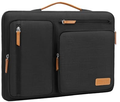 MOSISO 360 Protective Laptop Case 13 inch, 13 inch Laptop Sleeve Compatible with MacBook Air M4 M3 M2 M1 2025-2018/Pro M2 M1 2025-2016, Side Open Carrying Case with 4 Zipper Pockets&Handle, Black