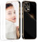 LENGRACE para XiaoMi RedMi Note 12 Pro 5G Borde Chapado Carcasa con 2 Protector Pantalla,Galvánico Silicona TPU Anti-Choque Antigolpes Funda-Negro