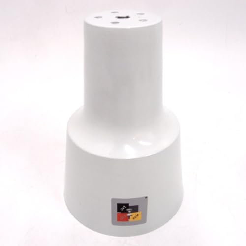 Lampenschirm 165 122 10 mm Kabeldurchlass Blech weiß Glanz Spotleuchte Stehlampe