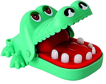 YueYue Spielzeug Krokodil Zähne, Krokodil Spiel Zähne, beißt nach dem Zufallsprinzip Finger Spaß Spiel Spielzeug, für Familienspiel, Partyspiel, Geschenk, Teste Dein Glück(Green, One Size)