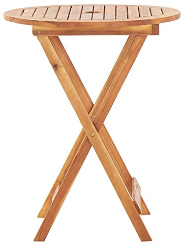 Kangmusi Gartentisch Klappbar 60x75 cm Massivholz Akazie,46346
