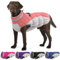 OUOBOB Hundemantel für große Hunde, Größe XXL, wasserdichte Hundejacke mit Reißverschluss hinten, extra großer Hundemantel, warmes Fleece, Hundejacke mit D-Ring, winddichte Hunde-Winterkleidung,