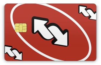 Kreditkarten EC Karten Aufkleber Skin Sticker 3M Folie verschiedene Designs (Reverse, Kleiner Chip)