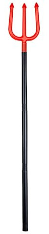 Ciao- Forcone Diavolo per Travestimento (112 cm, smontabile) in plastica Accessorio, Colore Rosso, Nero, 79919.Z