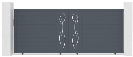 Casanoov Portail coulissant 4m LIFE H.160cm aluminium gris