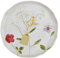 Mud Pie Flower Round Plates, Platter 11 Dia | Spatula 6, White