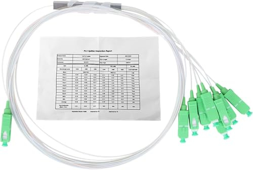 Splitter Optique PLC 1x8, 8 Ports, Séparateur de Fibre Optique 1x2, SM, Type à Faible Insertion, pour Réseau en Fibre